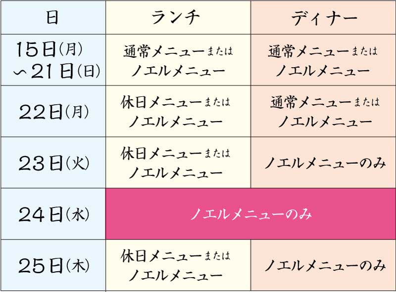 クリスマス2025カレンダー